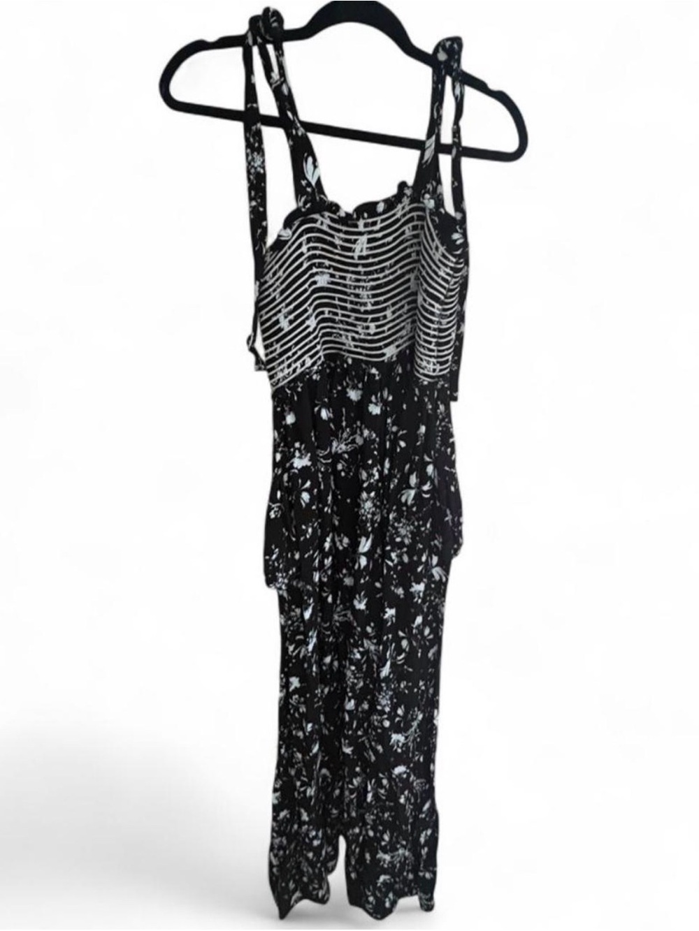 Free People Black & White Printed Maxi Dress
